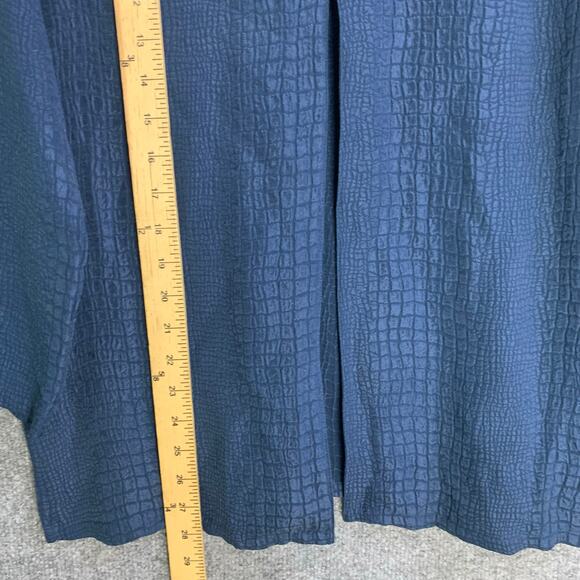 Citron 100% Silk Shirt Jacket Small Blue Textured Mandarin Collar Frog Closure - Picture 4 of 8
